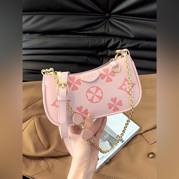 NWOT Pink, Versatile, Casual Cross Body Small Luxury Shoulder Bag Purse - Picture 2 of 8